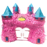 Pinata Märchen-Schloß zum Befüllen und Aufhängen zur Party-Deko, Kinder-Geburtstag, Maße: 40 x 36 x 15 cm