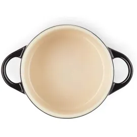 Le Creuset Mini Cocotte 10 cm schwarz glänzend