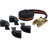 BGS Diy 3554 Knarren Spannband mit 4 Schutzbacken 5 m x 25 mm