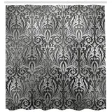 ABAKUHAUS Duschvorhang 175 x 240 cm grau schwarz