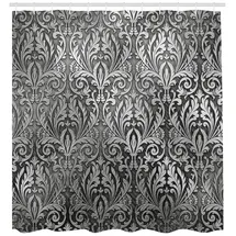 ABAKUHAUS Duschvorhang 175 x 240 cm grau schwarz