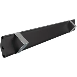 ledscom.de LED Unterbau-Leuchte SIRIS schwarz matt mit Netzteil, Eckmontage, flach, 50cm, 531lm, warm-weiß