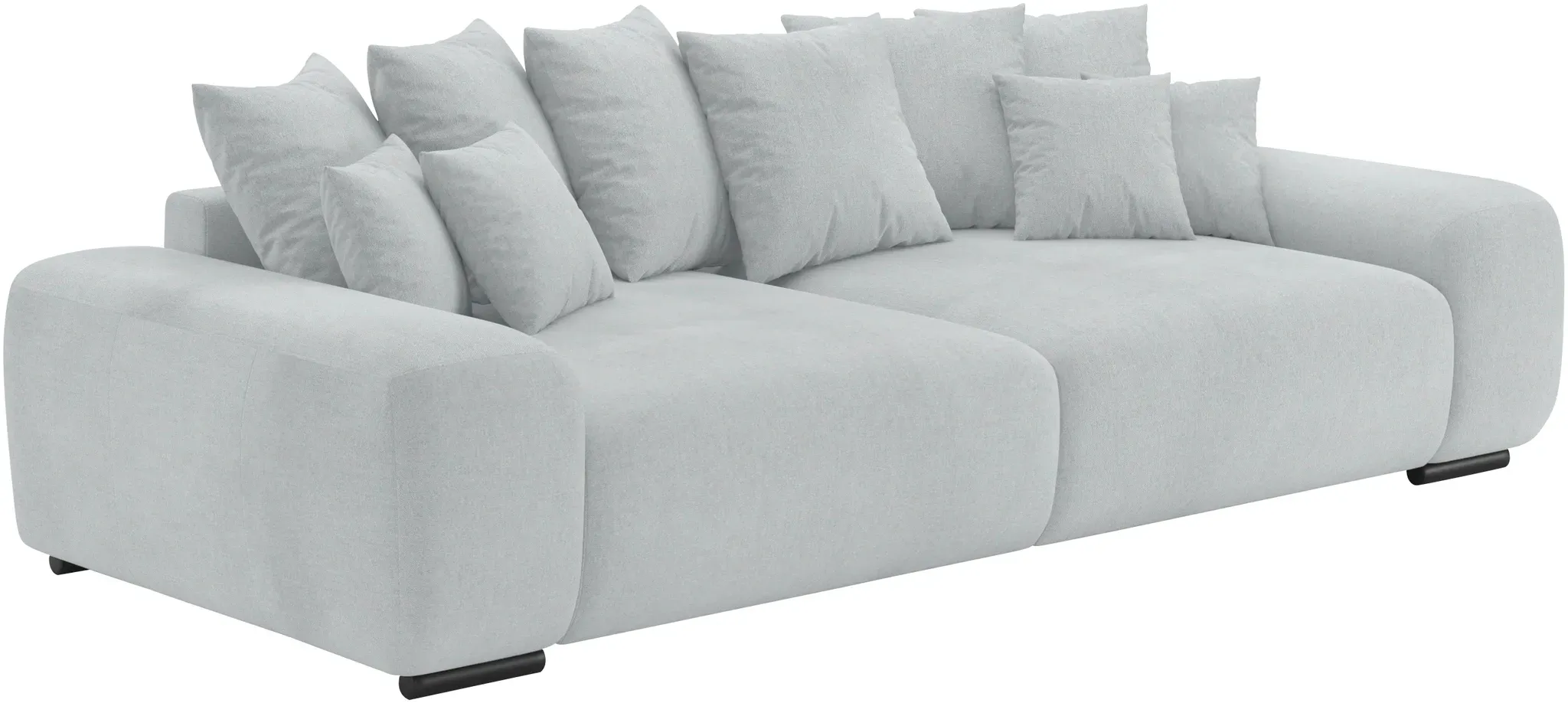 Big-Sofa HOME AFFAIRE "Sundance II" Sofas Gr. B/H/T: 310cm x 92cm x 141cm, Microfaser, grau (novaclean avanti 3 silber) Dauerschläfer