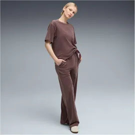 Puma Essentials Elevated Velour Rib Straight Leg Damen Jogginghose, lila - S