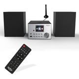 Xoro HMT 500 PRO V2 - Mikro Stereoanlage (Internet-/DAB+/UKW-Radio, CD Player, Bluetooth, USB Mediaplayer, 2.4" Farbdisplay, Fernbedienung, 2 x 10W Lautsprecher