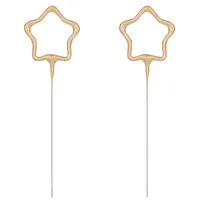 Partydeco Wunderkerzen Hochzeit 16x5 cm 2 St. Gold