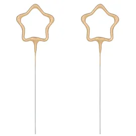 Partydeco Wunderkerzen Hochzeit 16x5 cm 2 St. Gold