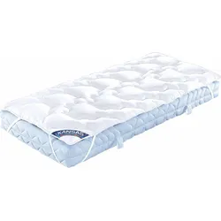Matratzenauflage FAN "Unterbett Kansas Antibac", weiß, B:100cm L:200cm, Bezug (oben): 50% Baumwolle, 50% Polyester. Bezug (unten): 100% Polypropylen, Matratzenzubehör