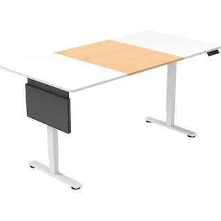 Home Deluxe höhenverstellbarer Schreibtisch ELMO – Weiß, 160x80 cm Höhenverstellbarer Schreibtisch, Ergonomischer Schreibtisch, Elektrischer Schreibtisch