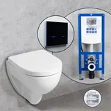 Geberit Renova Plan Compact Komplett-SET Wand-WC mit neeos Vorwandelement,, 203245000+16746BM#SET,