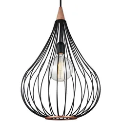 Halo Design - Drops Pendelleuchte Ø38 Black/Dark Wood