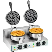 Royal Catering RCWM-2600-R Waffeleisen Silber