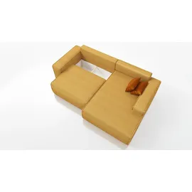 mebloland Ecksofa TOR mit Schlaffunktion. Farbe: Mustard. - Gelb