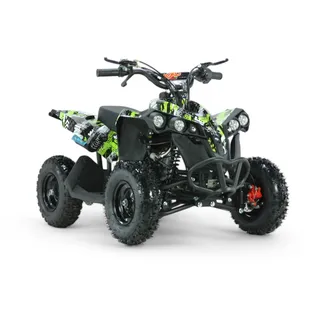 KXD M3 6" E-Starter 49ccm 2T Quad Mini ATV Miniquad Benzinmotor Kinderquad Kinder Enduro Pocketquad Sportquad Jugendliche Kid Freizeitfahrzeuge Erwachsene Funsport (Grafity Blau)