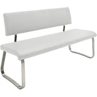 MCA Furniture Sitzbank Weiß, Edelstahl, Metall, Kunststoff, 175x86x59 cm
