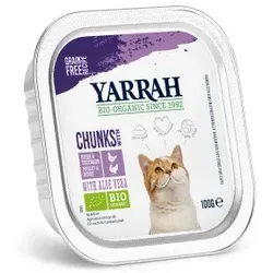 Yarrah Adult Bio Bröckchen in Soße 16 x 100 g Huhn & Truthahn