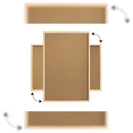 ALLboards Pinnwand mit Naturholzrahmen 30x40cm