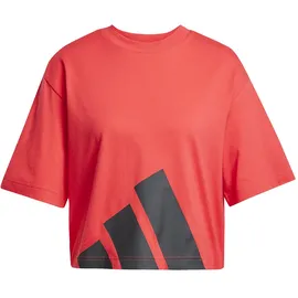 Adidas Essentials Big Logo Boyfriend Kurzarm-T-Shirt Pure Ruby / Black S