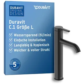 Duravit C.1 Einhandmischer Schwarz Matt