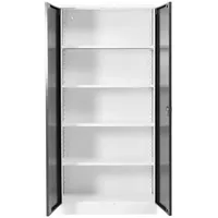 Proregal Stahlschrank, Schwarz, Metall, Rechteckig, 92x195x60 cm, Arbeitszimmer, Aktenschränke