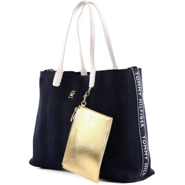 Tommy Hilfiger Iconic Tommy Tote Knitted Space Blue)