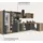 kochstation Winkelküche Florida L-Form 360 cm schwarz