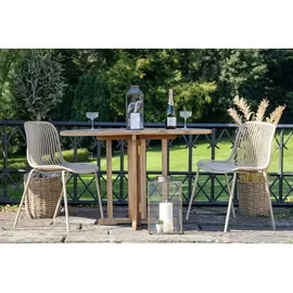 VCM Branson Gartenstuhl 47 x 47 x 82 cm sandfarben 4 St.
