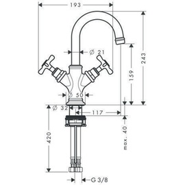 Axor Montreux Zweihandmischer chrom 16505000