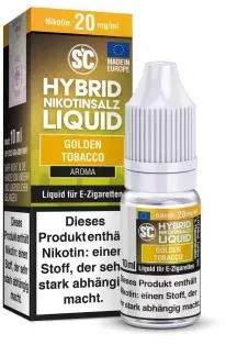 Golden Tobacco Hybrid NicSalt Liquid by SC 10ml / 5mg