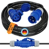 CEE Verlängerung H07RN-F 3G4 3x4 PCE 32A IP44 5 -50m, Länge:50m - Schwarz