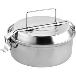 Edelstahl-Metall-Lunchbox mit 2 Tellern: 18 cm. Lunch-Box, Metall-Lunch-Box, Metall-Lebensmittel-Box, Metall-Lebensmittel-Halter,