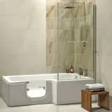 Solarna Badewanne mit Tür/Seniorenbadewanne 170x85/70cm, rechts, , mit Duschkabine