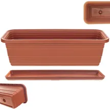 Kadax Blumenkasten 50 x 11,5 x 14,5 cm Terrakotta
