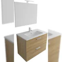 Vitra Waschbeckenunterschrank 80 cm 3-teilig hängend 80 x 0 x 0 cm Braun