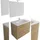 Vitra Waschbeckenunterschrank 80 cm 3-teilig hängend 80 x 0 x 0 cm Braun