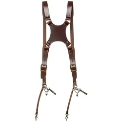 Das Hantler Dual-Kamera-Gurtzeug Brandy / Messing, Large