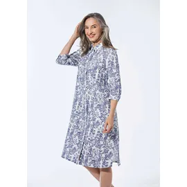 GOLDNER Sommerkleid Mini Gemustert Blau 46