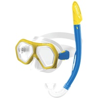 Speedo Leisure Junior Dual Lenses Combo Schwimmbrille, Kinder Einheitsgröße gelb/königsblau