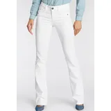 Arizona Bootcut-Jeans »mit Keileinsätzen«, ausgestellte Beinform, niedrige Leibhöhe, elastisches Material, weiß