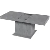 Ausziehbarer Esstisch mit Stauraum, Multifunktionaler Couchtisch für 8 Personen, Rechteckiger Esstisch, Grau - Grau