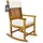 CASARIA Schaukelstuhl Gartenstuhl 54 x 76 x 102 cm braun
