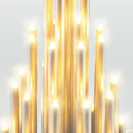 COM-FOUR com-four® LED Stimmungsleuchter Pyramide mit 33 warm-weißen LEDs mit Timerfunktion für Fensterbank, als Tischdeko für eine wohlige Atmosphäre