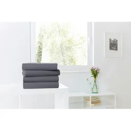 H. G. Hahn Spannbettlaken Jersey 120 x 200 cm grau