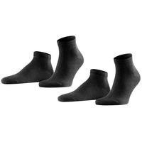 Falke Herren Socken, 2er Pack Happy, Sneakersocken, Baumwolle Schwarz 43-46