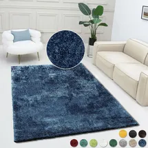 Bruno Banani Dana Teppich Kurzflorteppich 300 x 400 cm Blau