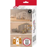 Rayher Silikon Gießform Krippe 2teilig 11 Motive grau