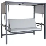 MCW Alu-Hollywoodschaukel Grau 3-Sitzer