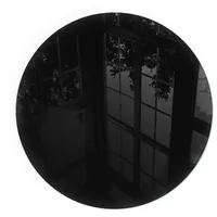 Tulup Glasbodenplatte Rund 60 x 60 x 0,4 cm Schwarz