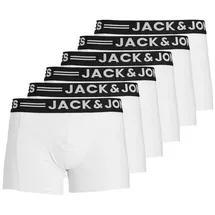 JACK & JONES Retro Boxershorts unifarben weiß XXL 6er Pack