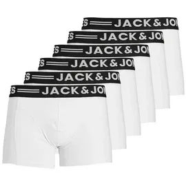 JACK & JONES Retro Boxershorts unifarben weiß XXL 6er Pack